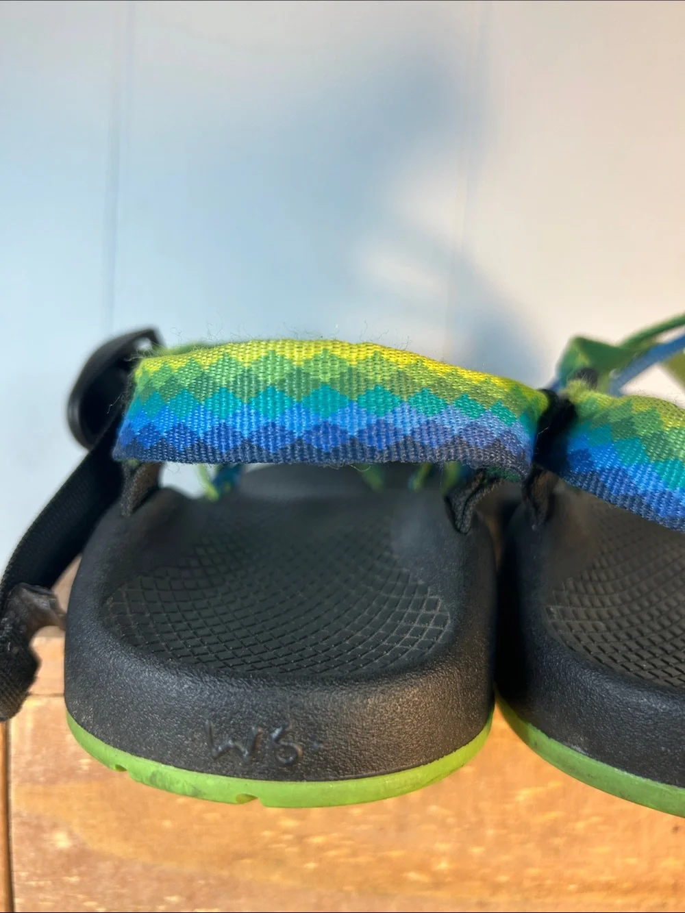Chaco Women's Multicolor Strappy Sport Sandals - Blue & Green